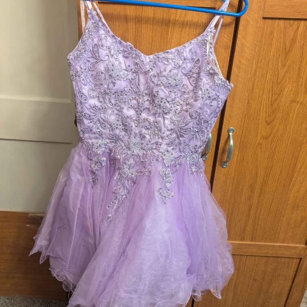 Lavender Embellished Tulle Pageant Dress Size 16 Girls
